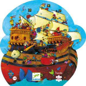 Puzzle Silhouette 54 Pièces - 5 ans et Plus - Le Bateau de Barberousse