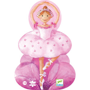 Puzzle Silhouette 36 Pièces - 4 ans et Plus - La Ballerine à la Fleur