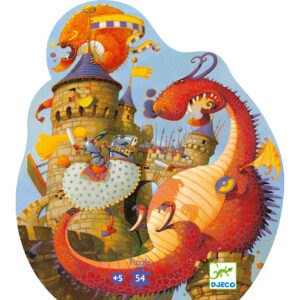 Puzzle Silhouette 54 Pièces - 5 ans et Plus - Vaillant et Les Dragons