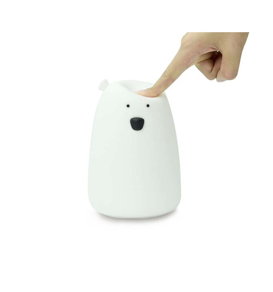 Veilleuse Nomade en Silicone - Ours Blanc