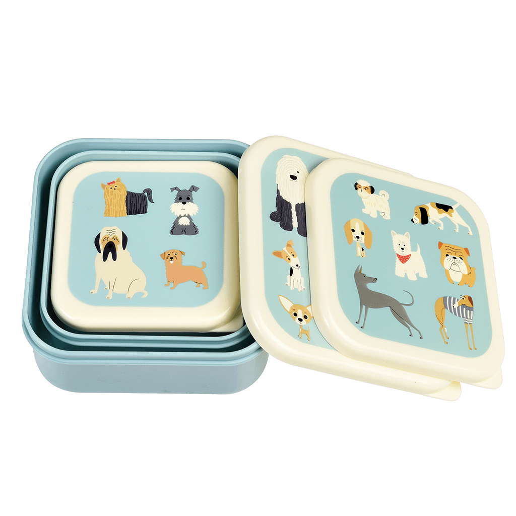 Amoureux des Chiens - Set 3 Boites à Goûter Chiens