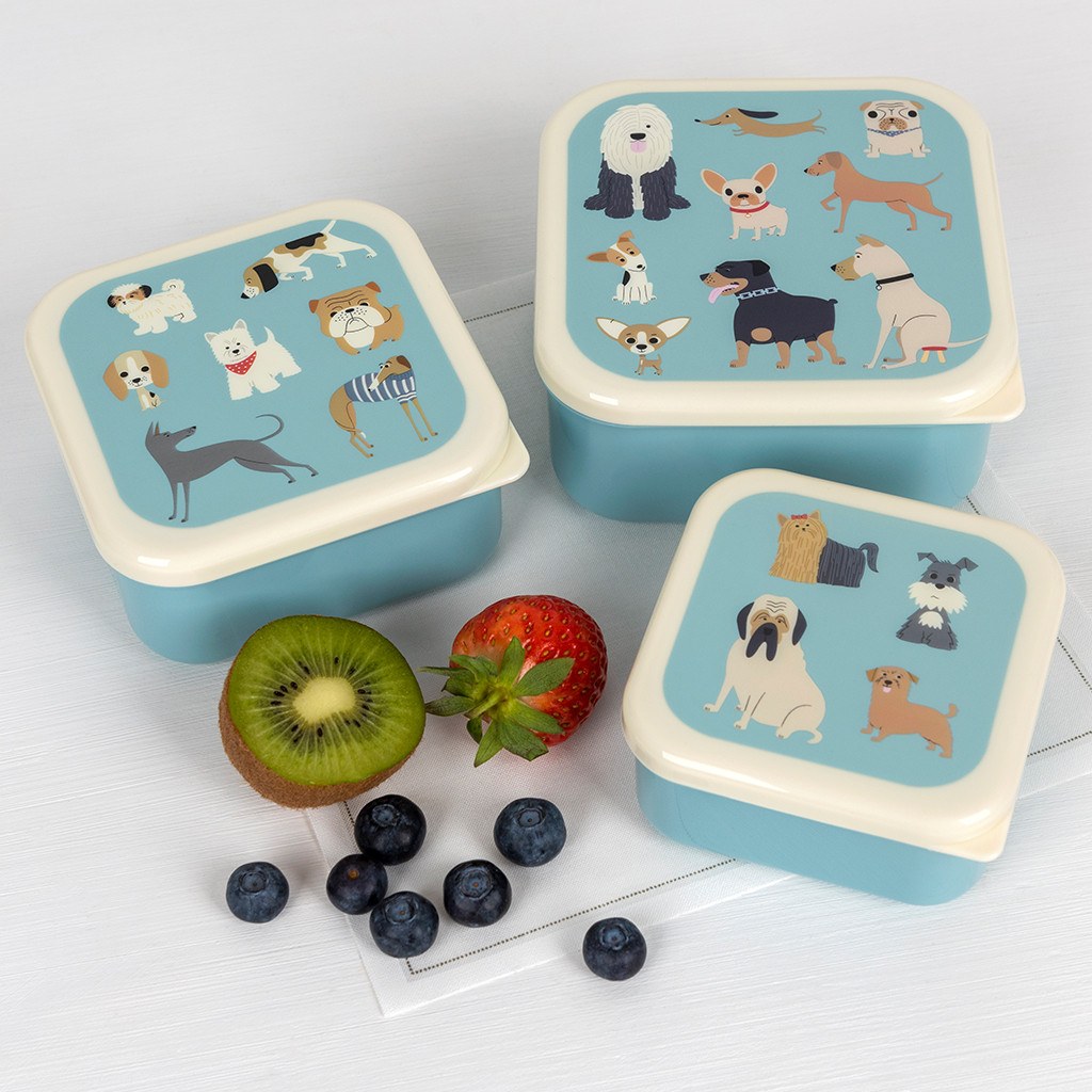 Amoureux des Chiens - Set 3 Boites à Goûter Chiens