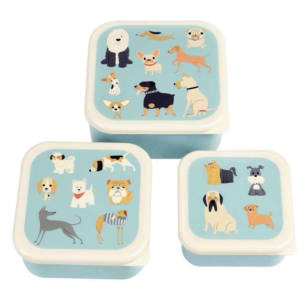 Amoureux des Chiens - Set 3 Boites à Goûter Chiens