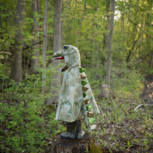 Cape Capuche T-Rex et Gants Griffes 4/6 ans