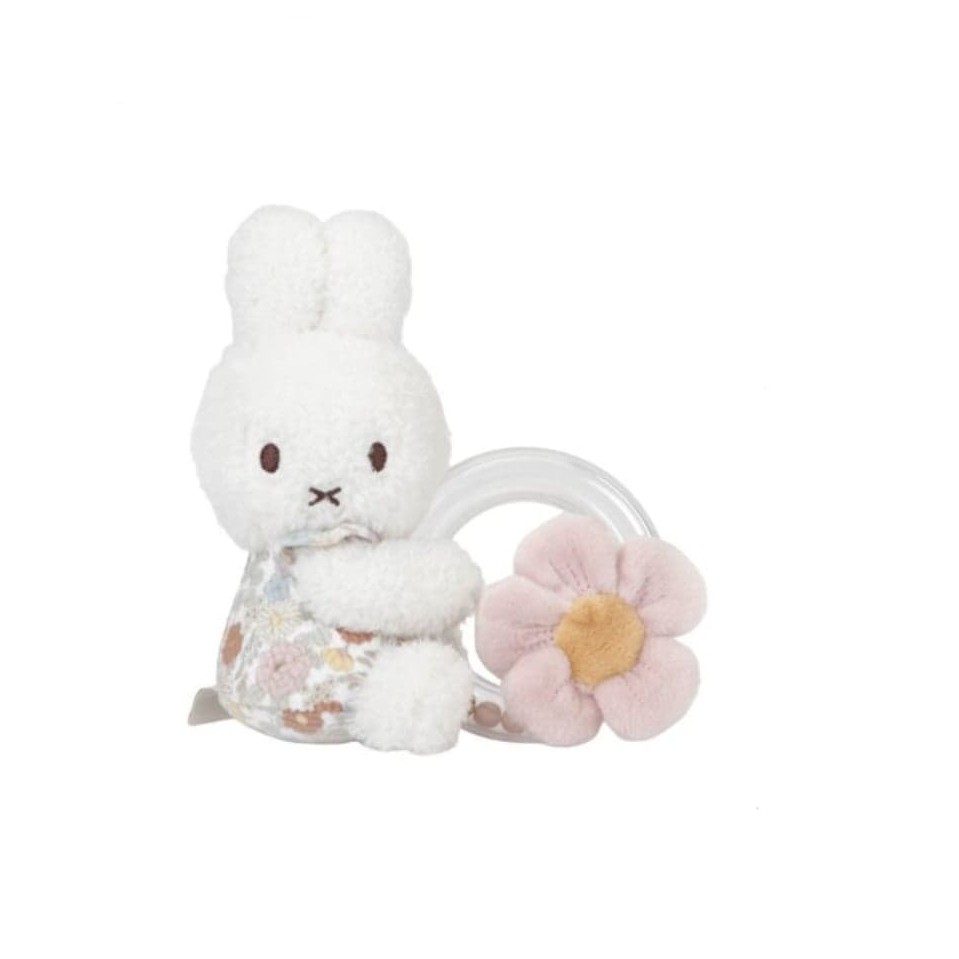 LD - Collection Miffy Fleurs Vintages - Hochet Anneau Billes Lapin Miffy