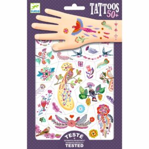 Tatouages Temporaires Métallisés Plumes