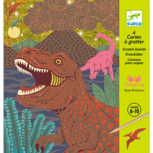 Loisirs Créatifs - 6/10 ans - Cartes à Gratter Dinosaures
