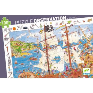 Puzzle d'Observation 100 Pièces - 5 ans et Plus - Pirates