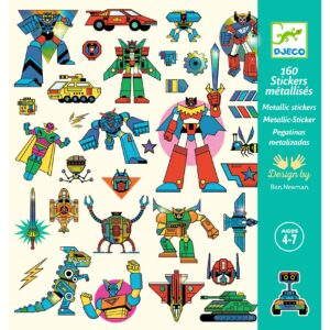 Loisirs Créatifs - 4/7 ans - Stickers Métallisés Robots