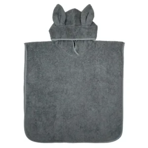 Poncho de Bain Lapin Gris