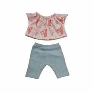 Minikane The Dressing by Maman Poule et Papa Coq - Ensemble Tee-shirt + Pantalon Ecureuils