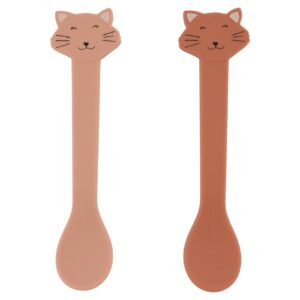 Trixie - Couverts en Silicone - Set 2 cuillères Mademoiselle Chat