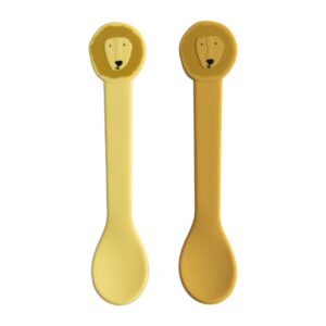 Trixie - Couverts en Silicone - Set 2 Cuillères Monsieur Lion