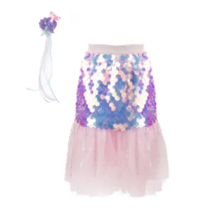 Set 2 Pièces Sirène Paillettes Rose 4/6 ans
