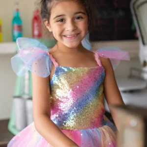 Robe Fée Papillon Arc-en-Ciel 5/6 ans