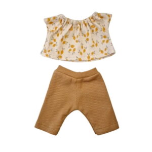 Minikane The Dressing by Maman Poule et Papa Coq - Ensemble Tee-shirt + Pantalon Citrons