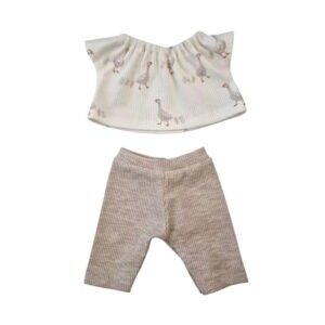 Minikane The Dressing by Maman Poule et Papa Coq - Ensemble Tee-shirt + Pantalon Oies