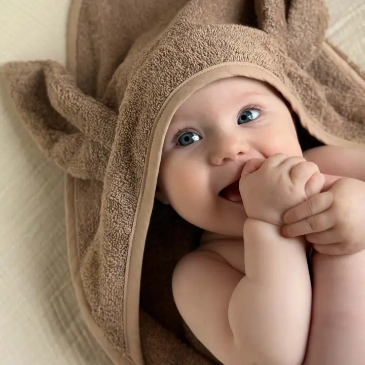 Cape de Bain Lapin Taupe