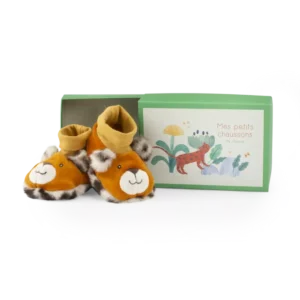 MR - Chaussons Naissance - Collection La Forêt Mawa - Chaussons Léopard 0/6 Mois