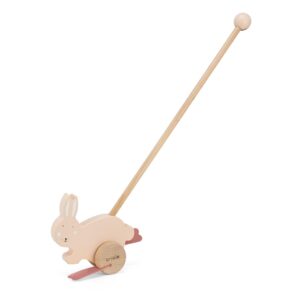Trixie - Jouet à Pousser en Bois Mademoiselle Lapin