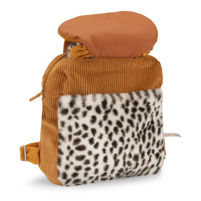 Bagagerie des Petits - Collection La Forêt Mawa - Sac à Dos Léopard Taïgo Brodé
