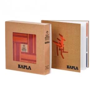 Kapla - Coffret 40 Planchettes + Livre - Rouge et Orange