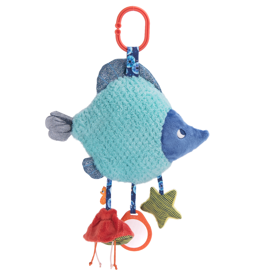 MR - Collection Les Aventures de Paulie - Peluche d'Activités à Suspendre Poisson