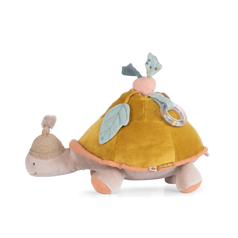 MR - Collection 3 Petits Lapins - Grande Peluche d'Activités Tortue
