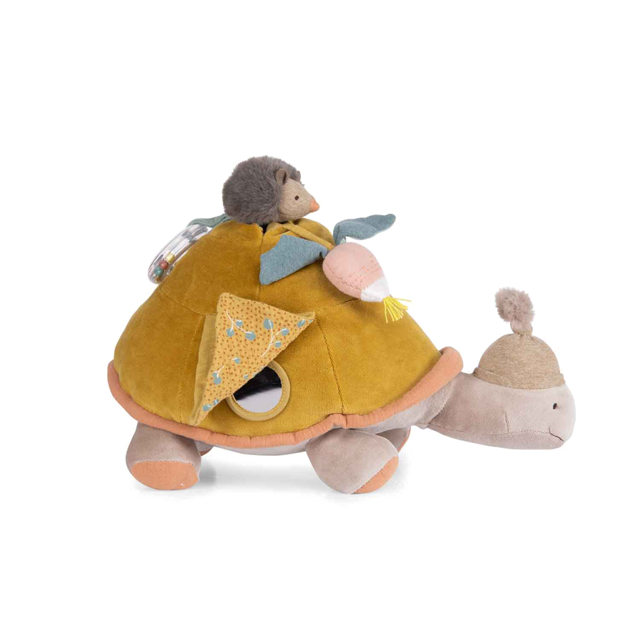 MR - Collection 3 Petits Lapins - Grande Peluche d'Activités Tortue