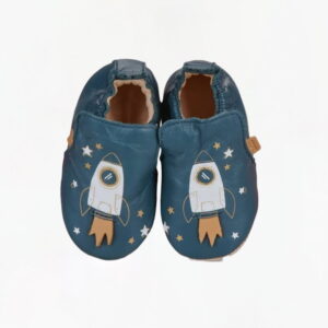 Easy Peasy - Chaussons Cuir Fusée 6/12 mois